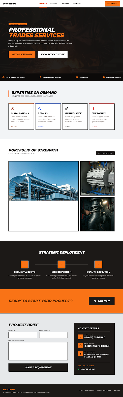 Trades website